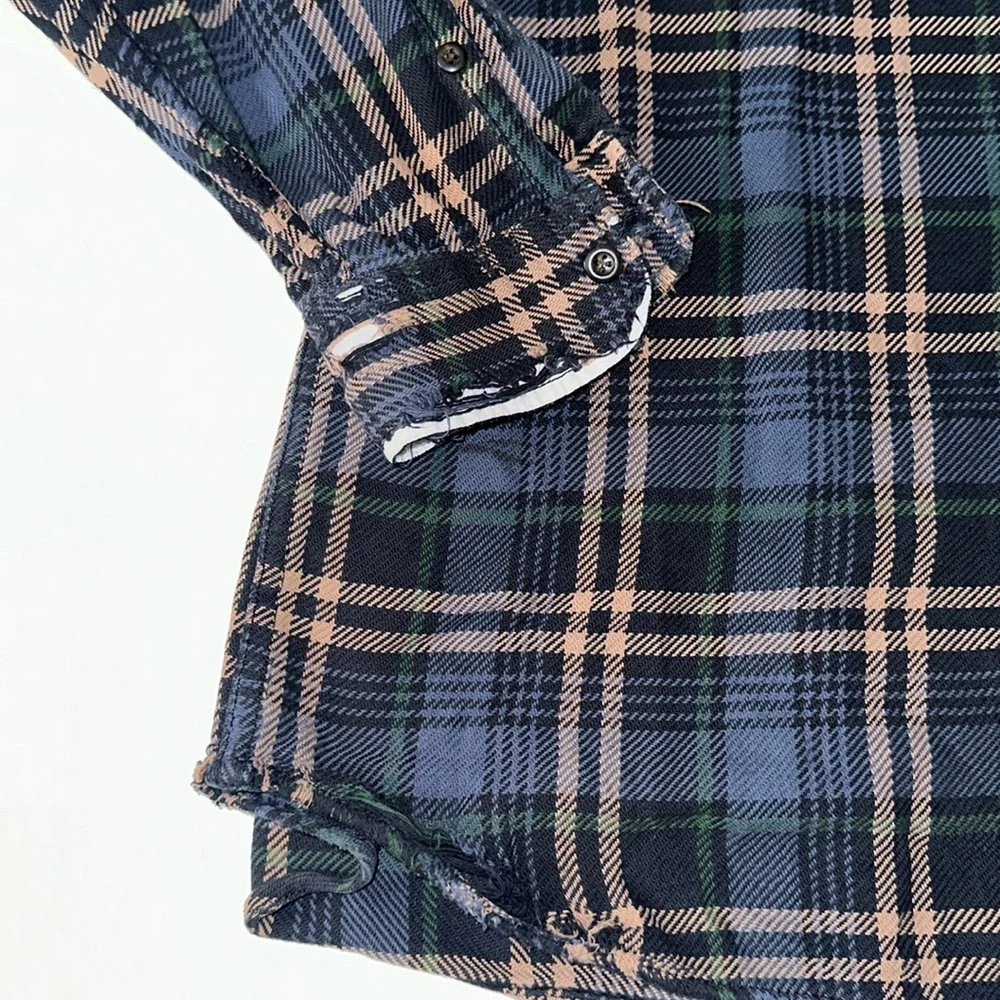 J CREW MENS DISTRESSED FLANNEL